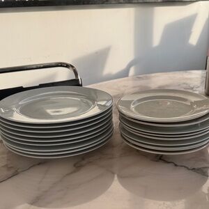 White Dinner and Salad Plate Set-9 IKEA